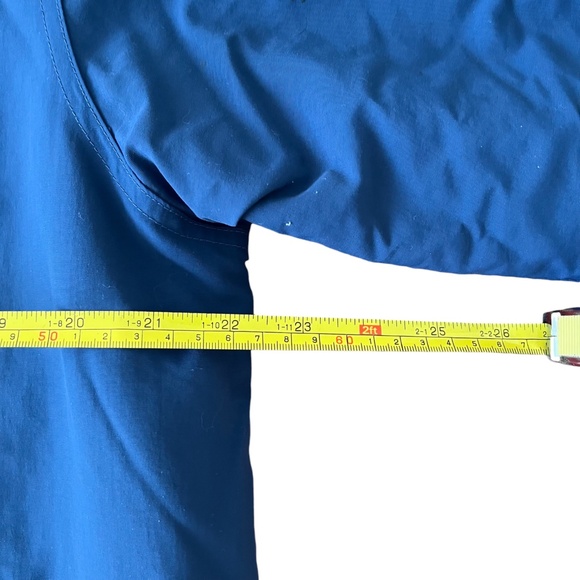 LL Bean Outdoors Blue Canvas Fleece Lined Full Zip Up Jacket Womens Medium VTG - Picture 9 of 10